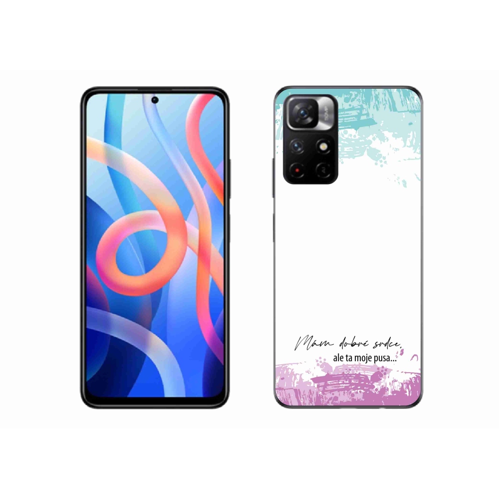 Gél borító mmCase a Xiaomi Redmi Note 11S 5G-hez - vicces szöveg 3 fehér háttérrel