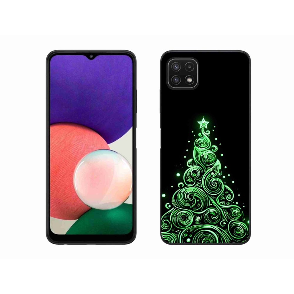 Gél borítás mmCase Samsung Galaxy A22 5G - neon karácsonyfa 3