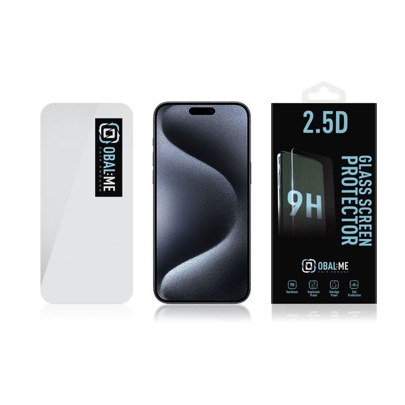 CSOMAG:ME 2.5D edzett üveg Apple iPhone 15 Pro átlátszóhoz