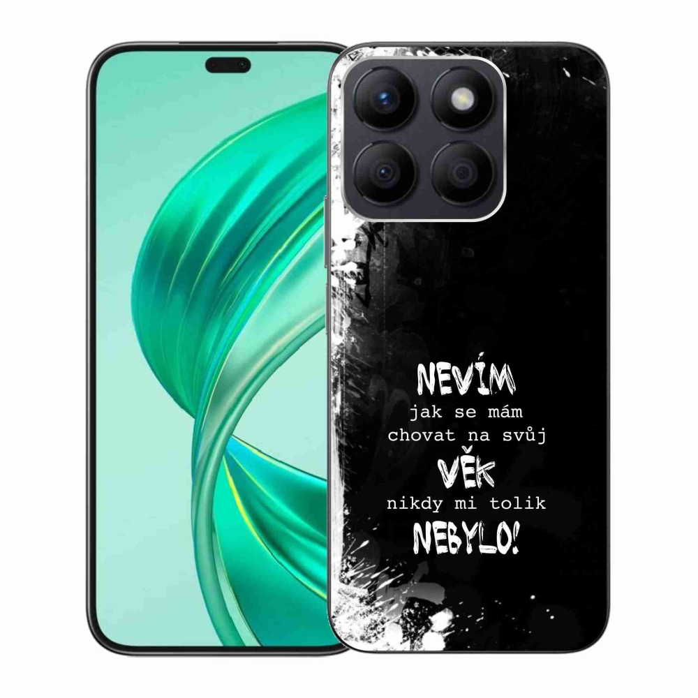 Gél borító mmCase a Honor X8b készülékhez - vicces szöveg 14 fekete háttér