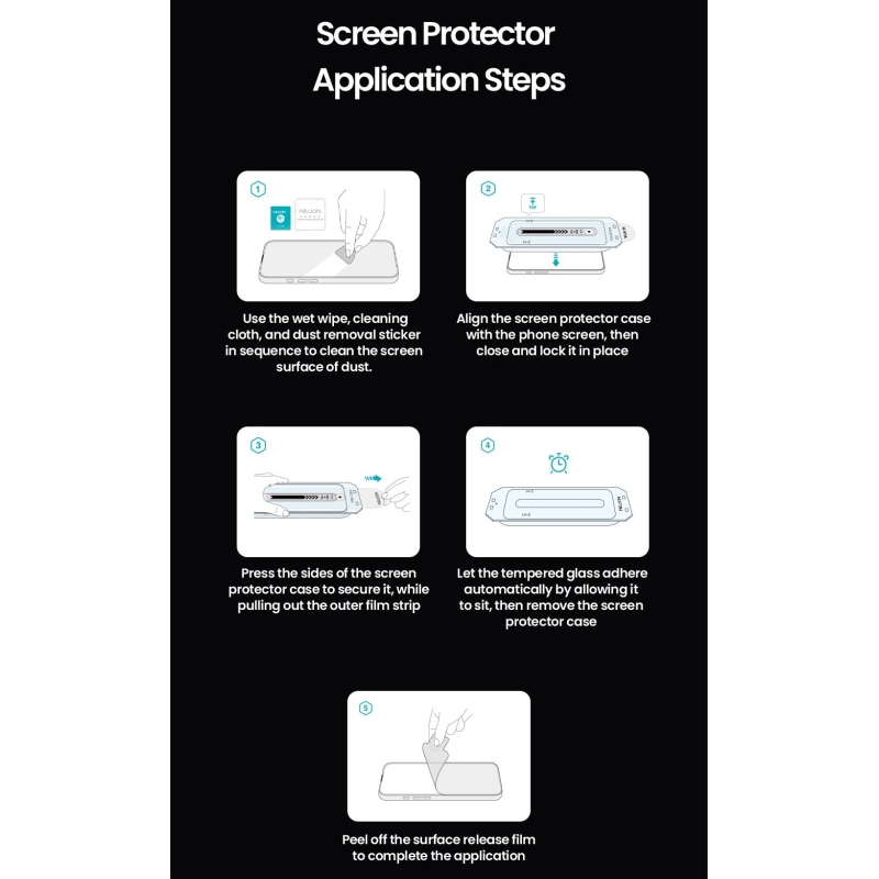 Nillkin edzett üveg 2.5D CP+ PRO fekete Apple iPhone 17 Pro Max készülékhez (applikátorral)