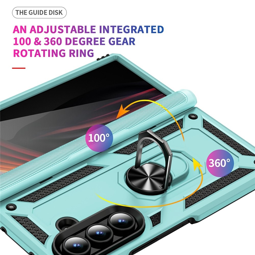 Gyűrűálló borítás Samsung Galaxy Z Fold7 5G készülékhez - kék-zöld