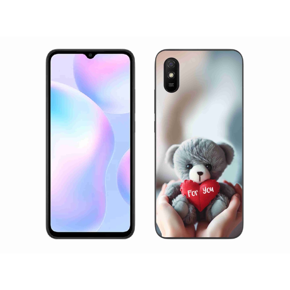 Gél borítás mmCase a Xiaomi Redmi 9AT-hoz - mackó a szerelmesek számára