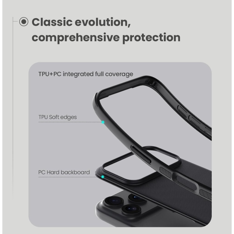 Nillkin Super Frosted PRO mágneses hátlap az Apple iPhone 17 Pro Max készülékhez Fekete