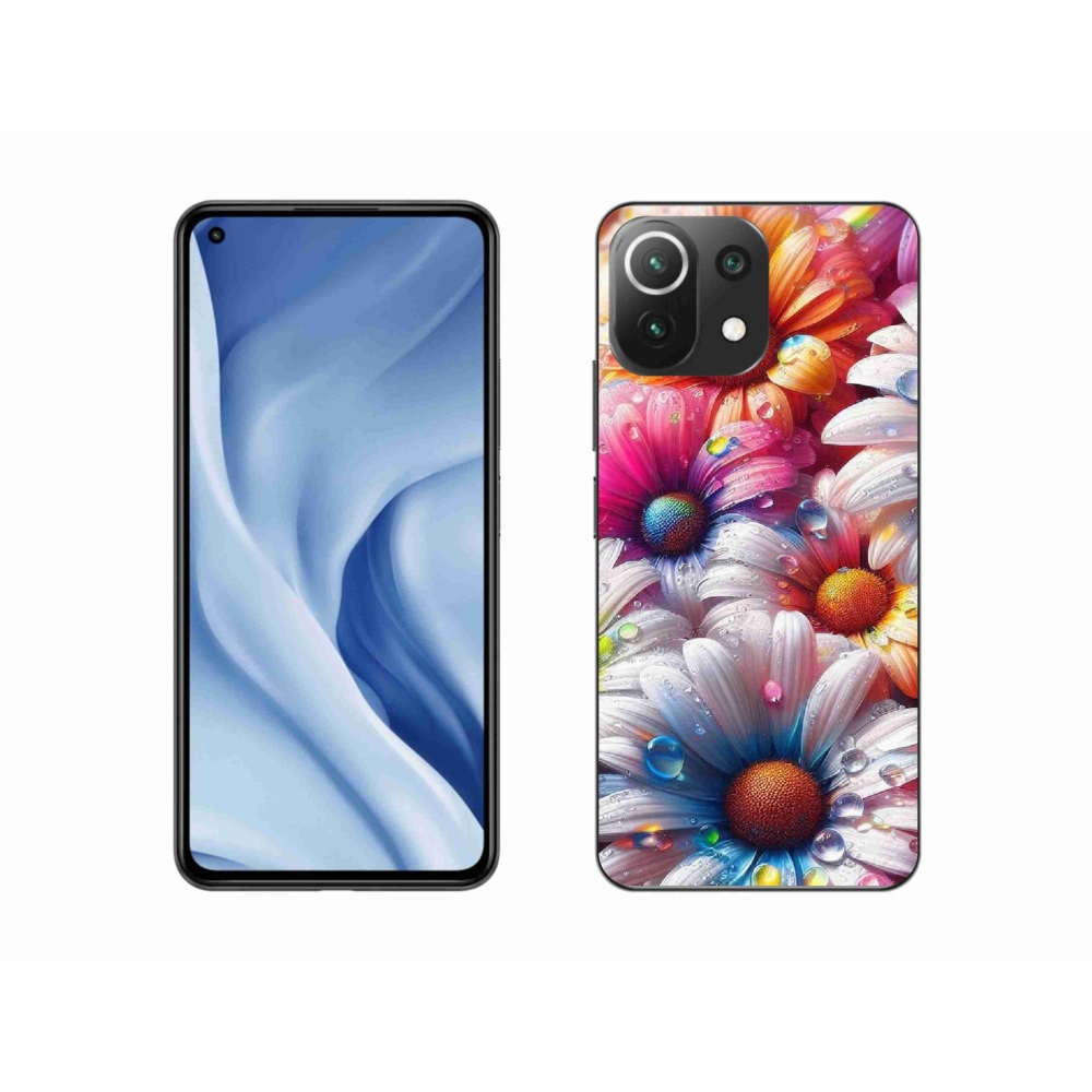 Gél borítás mmCase a Xiaomi Mi 11 Lite 4G/5G készülékhez - színes százszorszépek