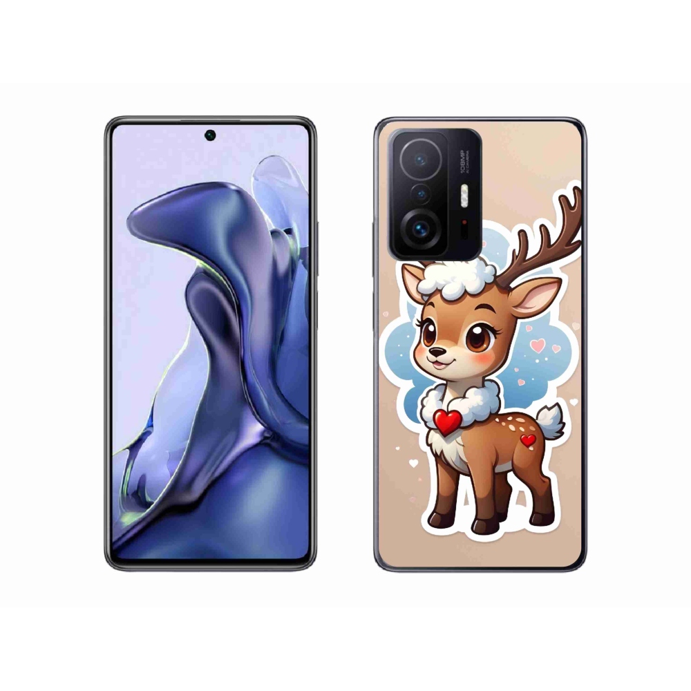 Gél borítás mmCase a Xiaomi 11T-hez - rajzfilm rénszarvas