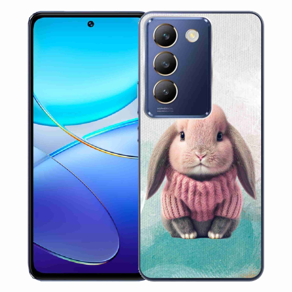 Gél borítás mmCase a Vivo V40 SE 4G/5G készülékhez - nyúl pulóverben