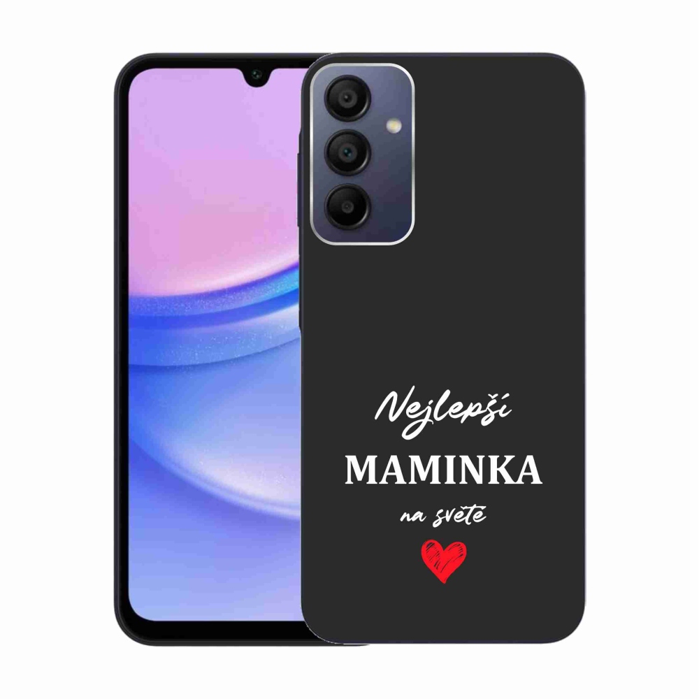 Gél borító mmCase Samsung Galaxy A15 4G/5G - legjobb anya 1 fekete háttér