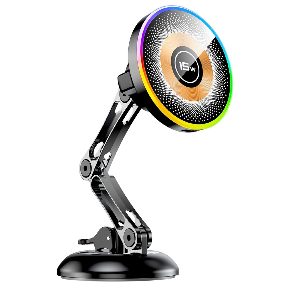 AKD255 mágneses autós tartó 15 W-os vezeték nélküli töltéssel