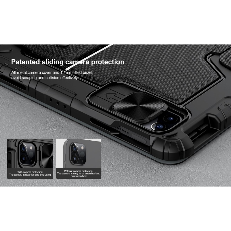 Nillkin Bumper Combo billentyűzetes tok iPad Air 4/5/10,9 (2020/11, 2024/2025/2026) és Pro 11 (2020/2021/2022) modellekhez, fekete