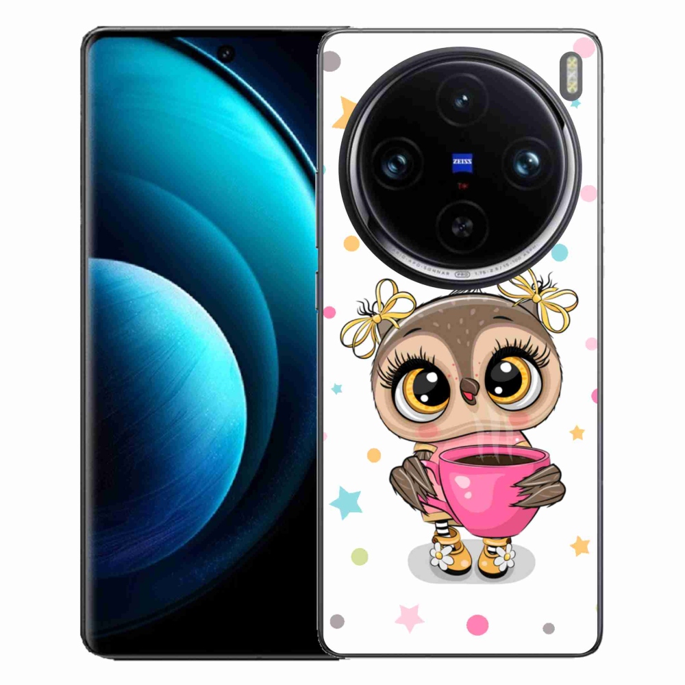 Zselés borítás mmCase a Vivo X100 Pro 5G készülékhez - rajzfilm bagoly
