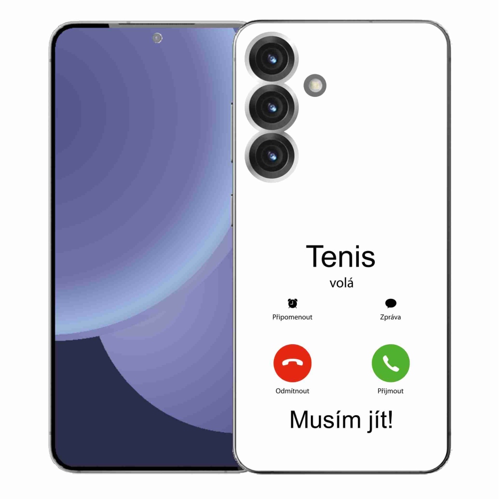 Gél borítás mmCase Samsung Galaxy S25+ - teniszhívások fehér háttérrel