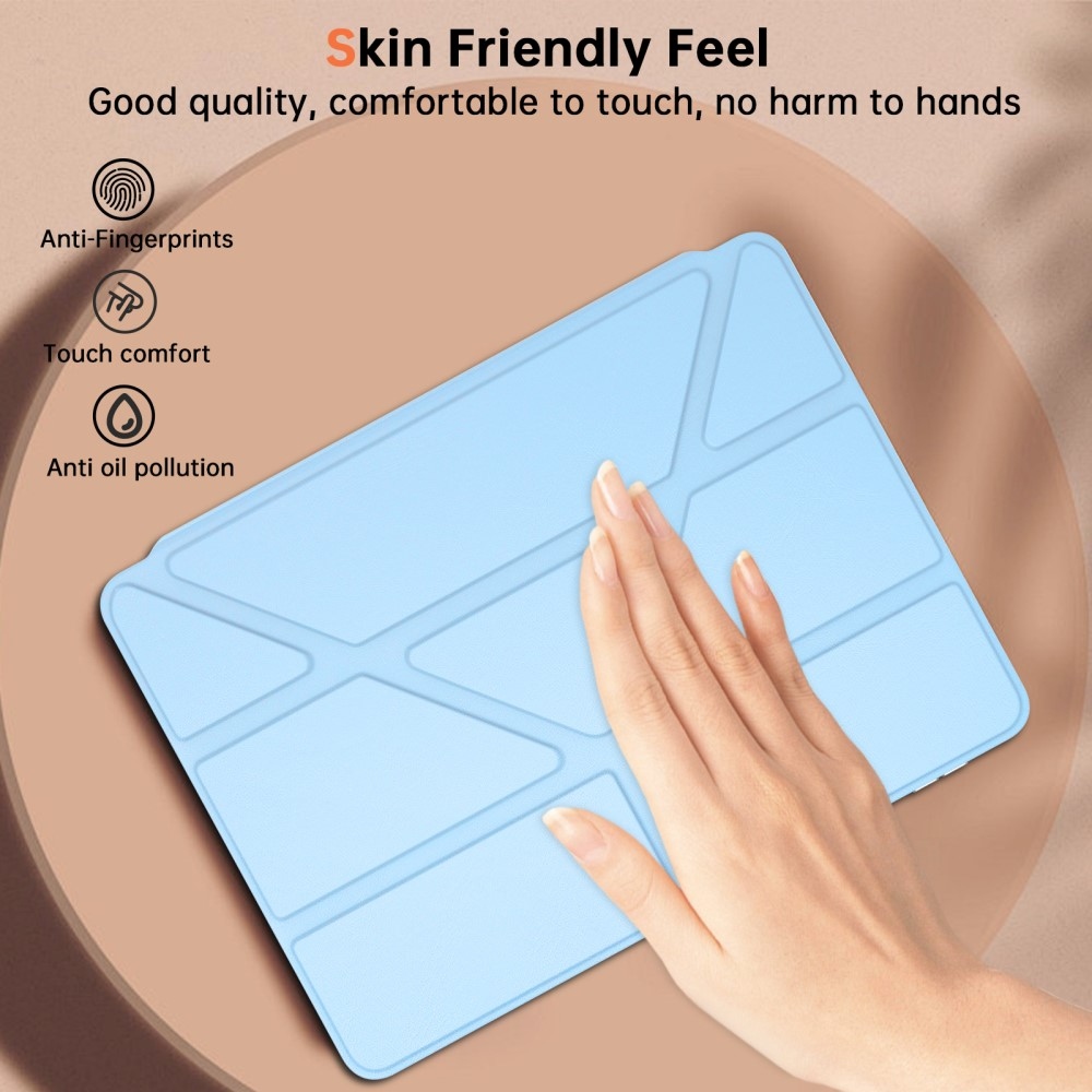 Origami intelligens pozicionáló tok Xiaomi Pad 7/7 Pro táblagéphez - világoskék színben