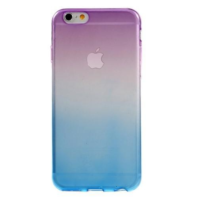 Fokozatos zselés tok iPhone 6 Plus és 6s Plus készülékhez - lila/kék