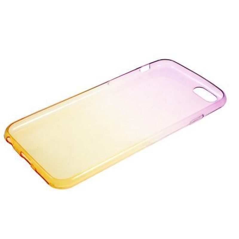 Fokozatos zselés tok iPhone 6 Plus és 6s Plus készülékhez - lila/sárga