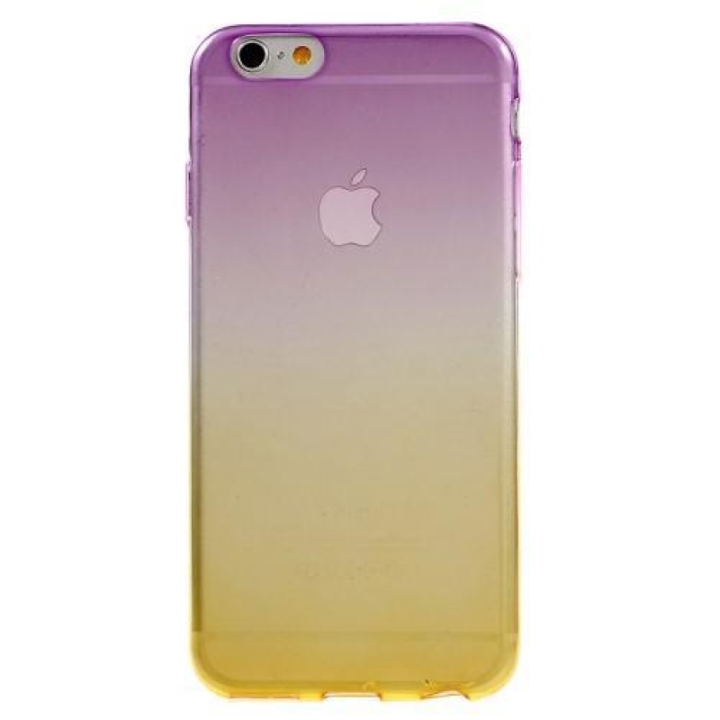 Fokozatos zselés tok iPhone 6 Plus és 6s Plus készülékhez - lila/sárga