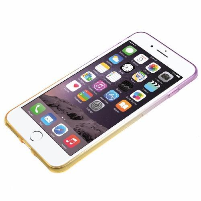 Fokozatos zselés tok iPhone 6 Plus és 6s Plus készülékhez - lila/sárga