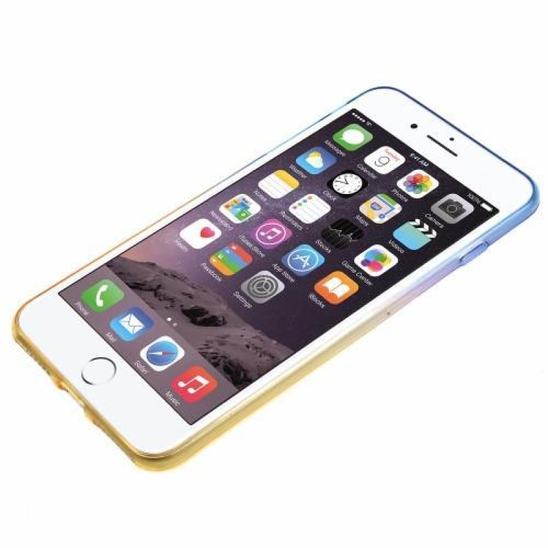 Fokozatos zselés tok iPhone 6 Plus és 6s Plus készülékhez - kék/sárga
