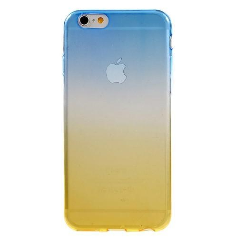 Fokozatos zselés tok iPhone 6 Plus és 6s Plus készülékhez - kék/sárga