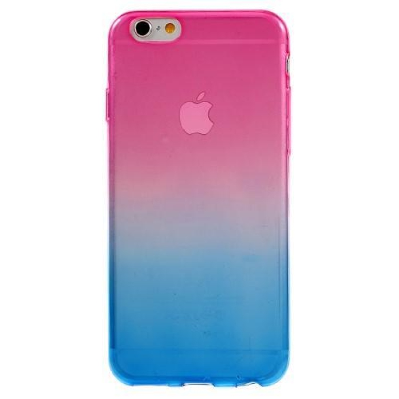 Fokozatos zselés tok iPhone 6 Plus és 6s Plus készülékhez - rózsaszín/kék