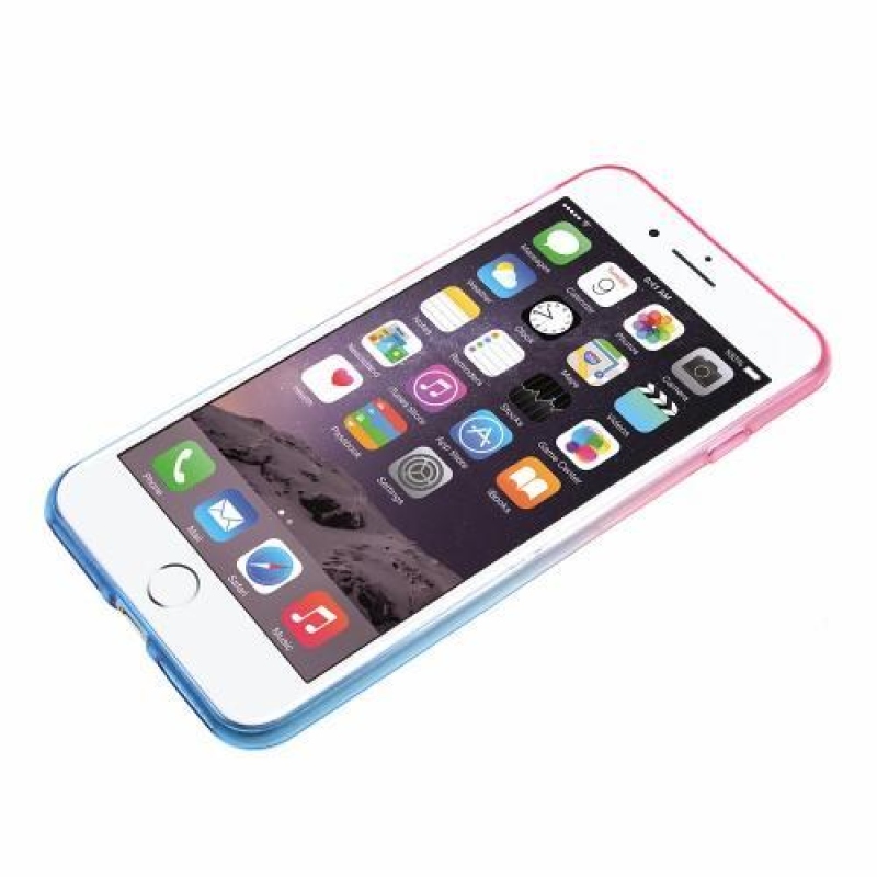 Fokozatos zselés tok iPhone 6 Plus és 6s Plus készülékhez - rózsaszín/kék