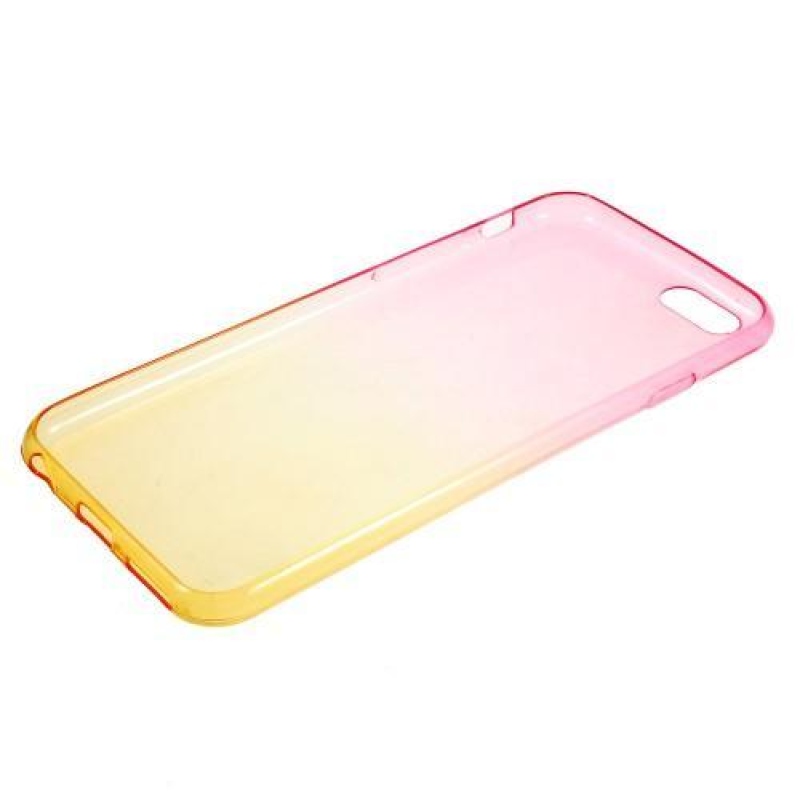 Fokozatos zselés tok iPhone 6 Plus és 6s Plus készülékhez - rózsaszín/sárga