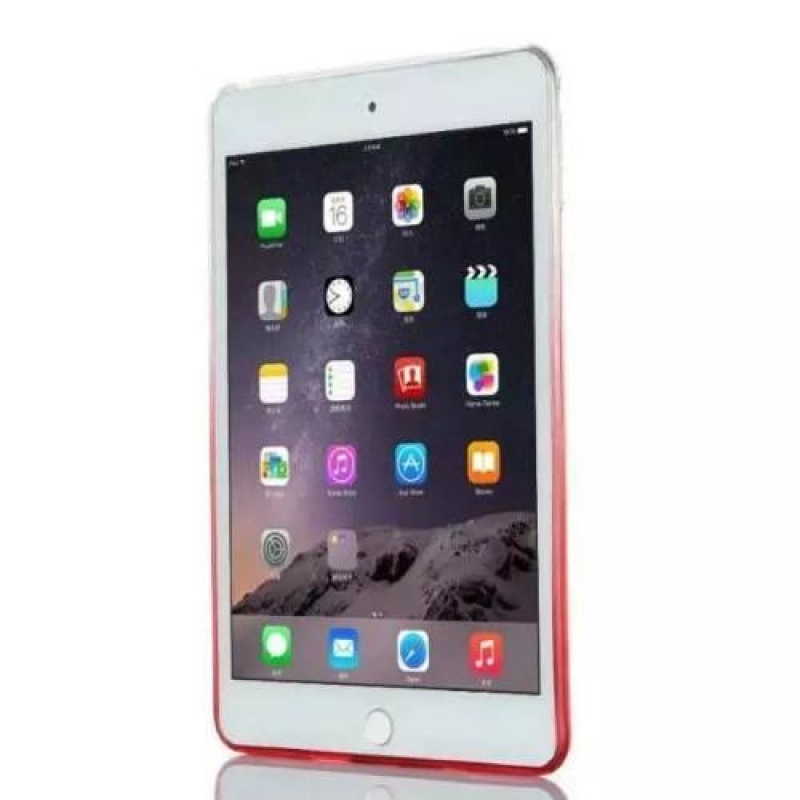 Fokozatos csillogó zselés tok iPad mini 4 készülékhez - piros