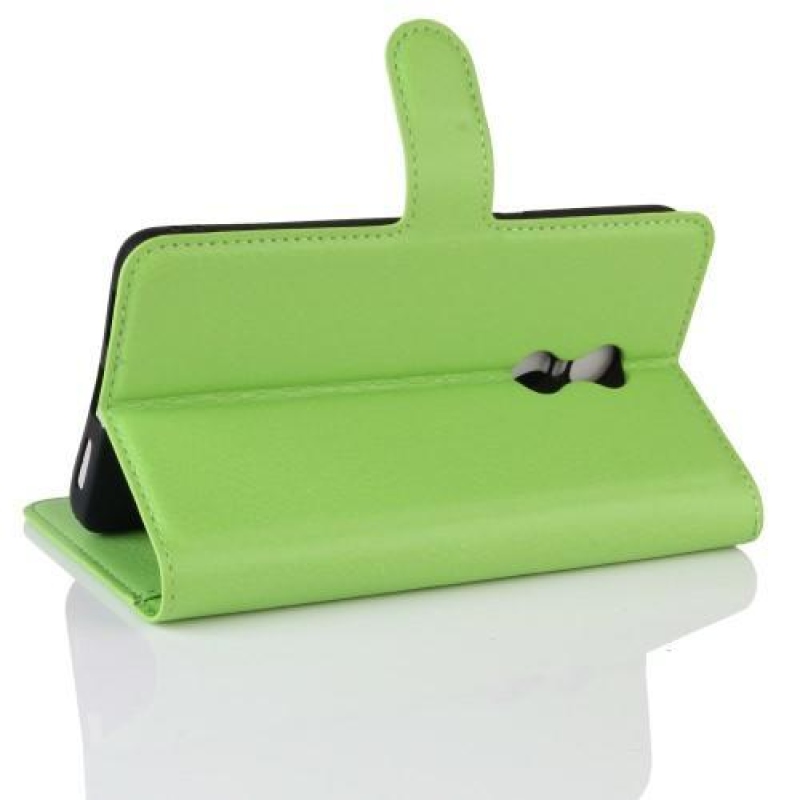 Szemcsés PU bőr tok Xiaomi Redmi Note 4X-hez - zöld