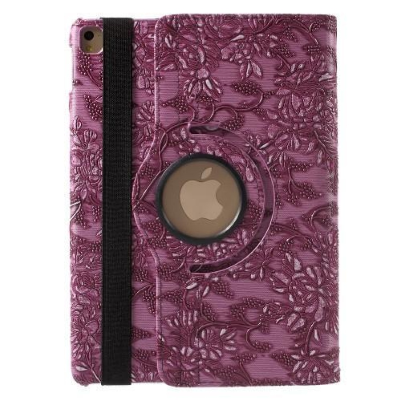 Szőlő stílusos könyvtáska iPad Pro 9.7 táblagéphez - lila