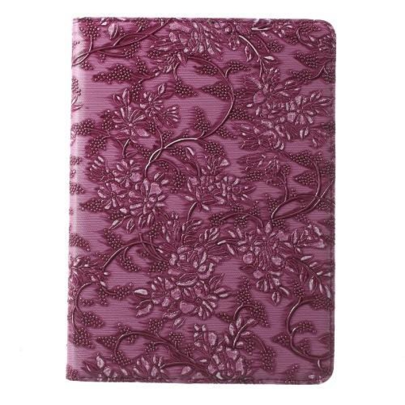 Szőlő stílusos könyvtáska iPad Pro 9.7 táblagéphez - lila
