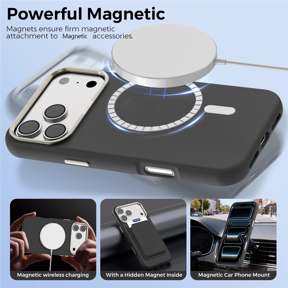 Griddy strapabíró, MagSafe-kompatibilis tok az iPhone 18 Pro Max-hoz – fekete
