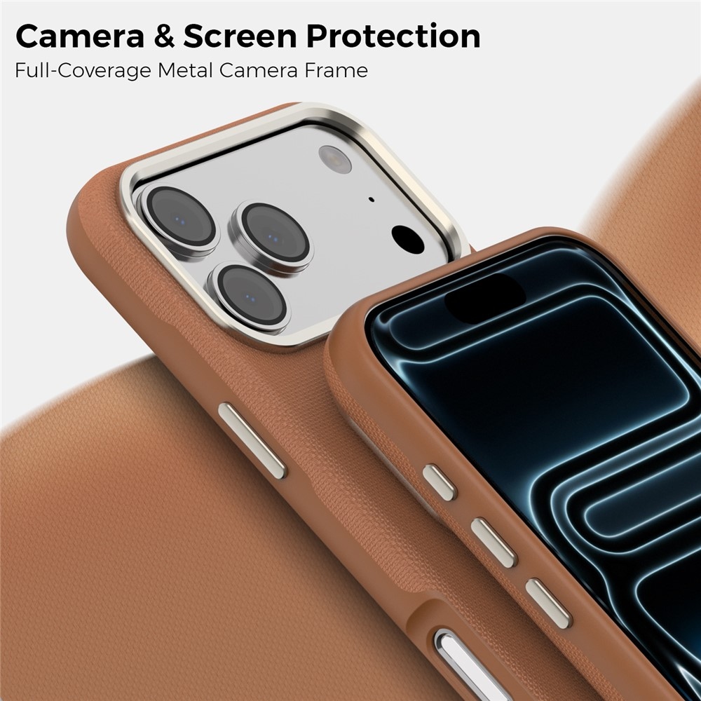 Griddy strapabíró, MagSafe-kompatibilis tok az iPhone 18 Pro Max-hoz – barna