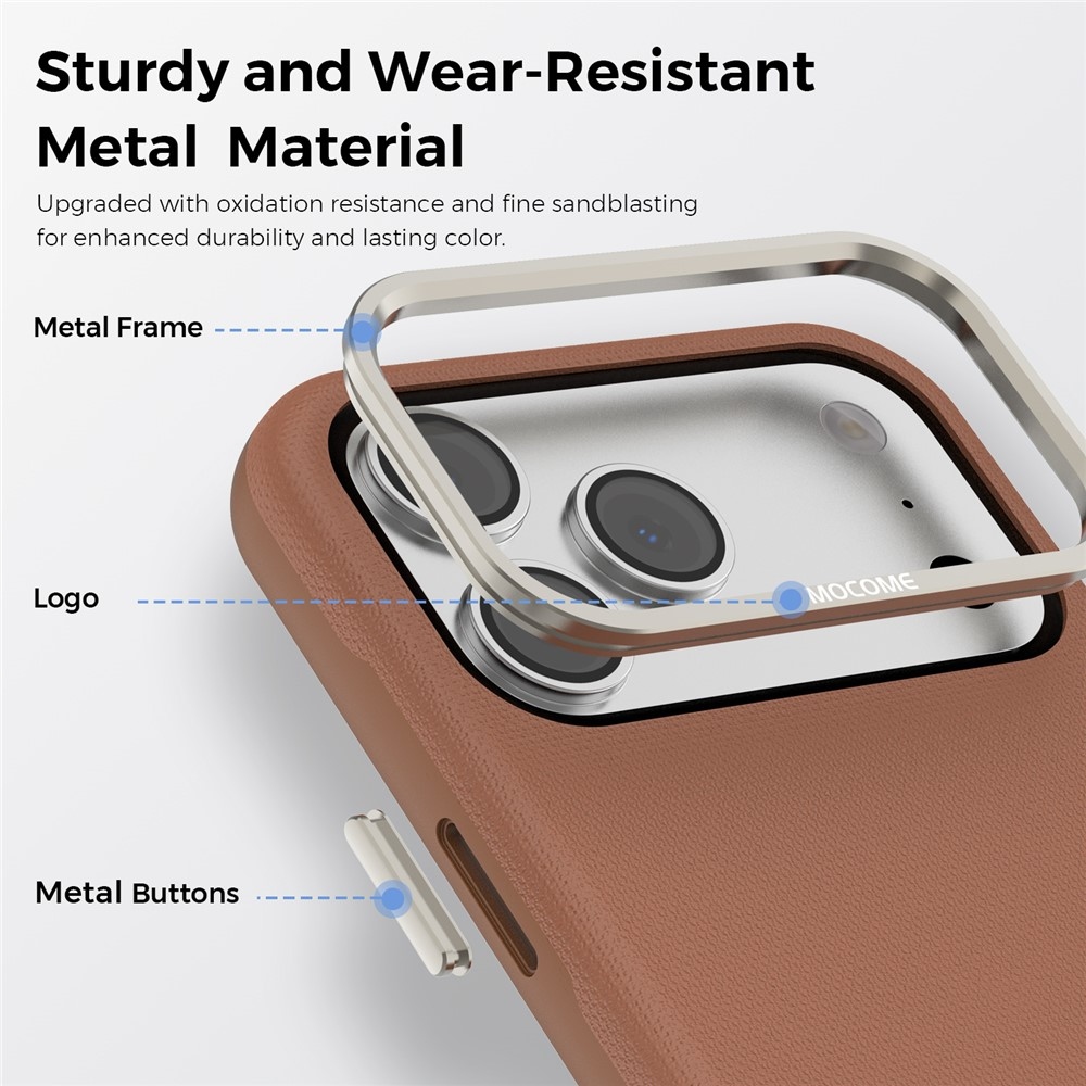 Griddy strapabíró, MagSafe-kompatibilis tok az iPhone 18 Pro Max-hoz – barna