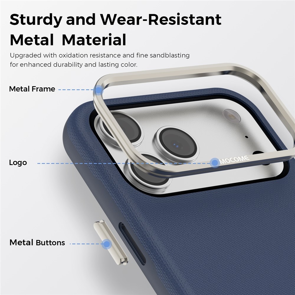 Griddy strapabíró, MagSafe-kompatibilis tok iPhone 18 Pro Max-hoz – kék