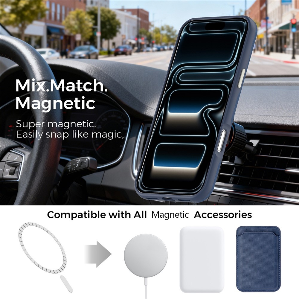 Griddy strapabíró, MagSafe-kompatibilis tok iPhone 18 Pro Max-hoz – kék