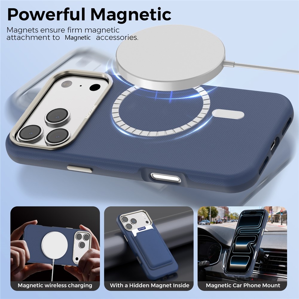Griddy strapabíró, MagSafe-kompatibilis tok iPhone 18 Pro Max-hoz – kék