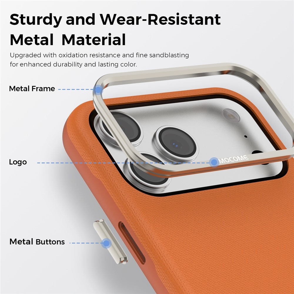 Griddy strapabíró, MagSafe-kompatibilis tok az iPhone 18 Pro Max-hoz – narancssárga