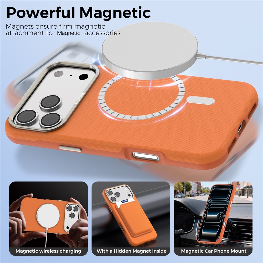 Griddy strapabíró, MagSafe-kompatibilis tok az iPhone 18 Pro Max-hoz – narancssárga