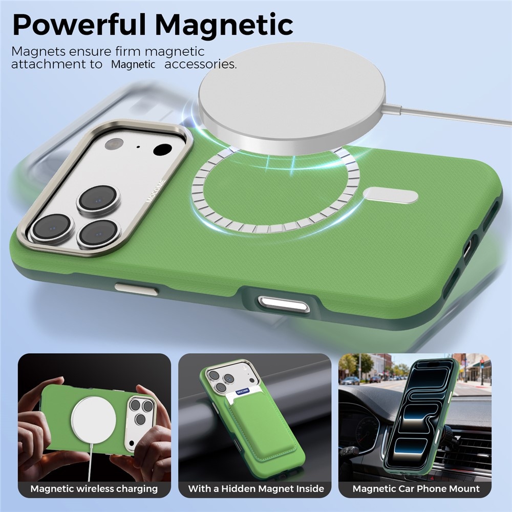 Griddy strapabíró, MagSafe-kompatibilis tok iPhone 18 Pro Max-hoz – zöld