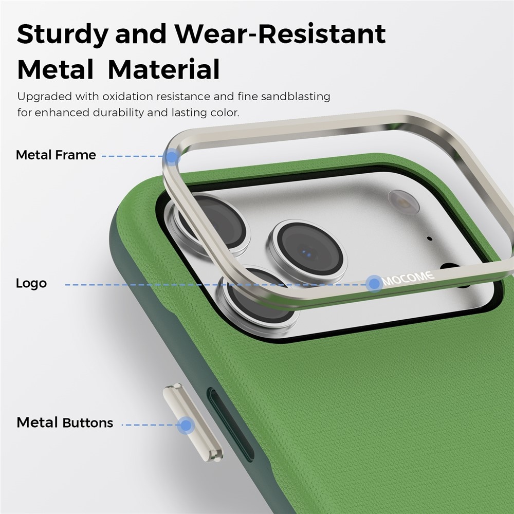Griddy strapabíró, MagSafe-kompatibilis tok iPhone 18 Pro Max-hoz – zöld