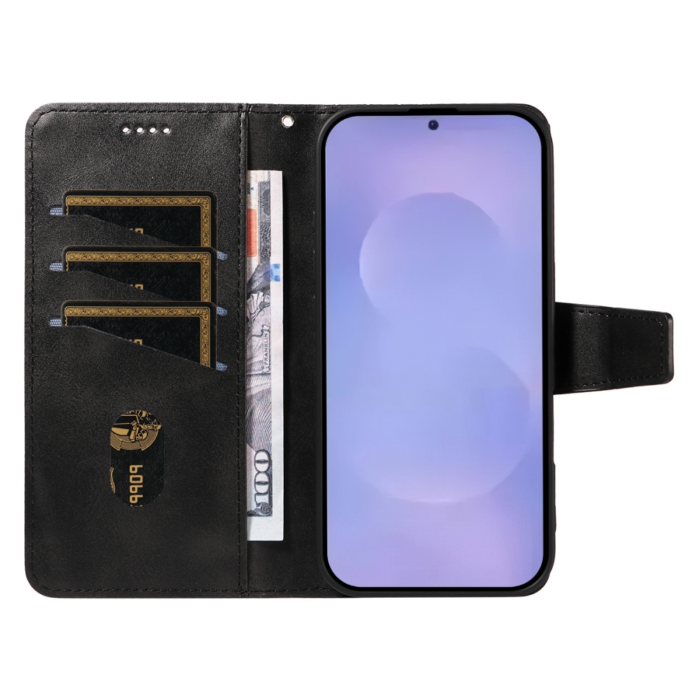 Gridy könyvtáska Samsung Galaxy S26/S26 Pro készülékhez - fekete