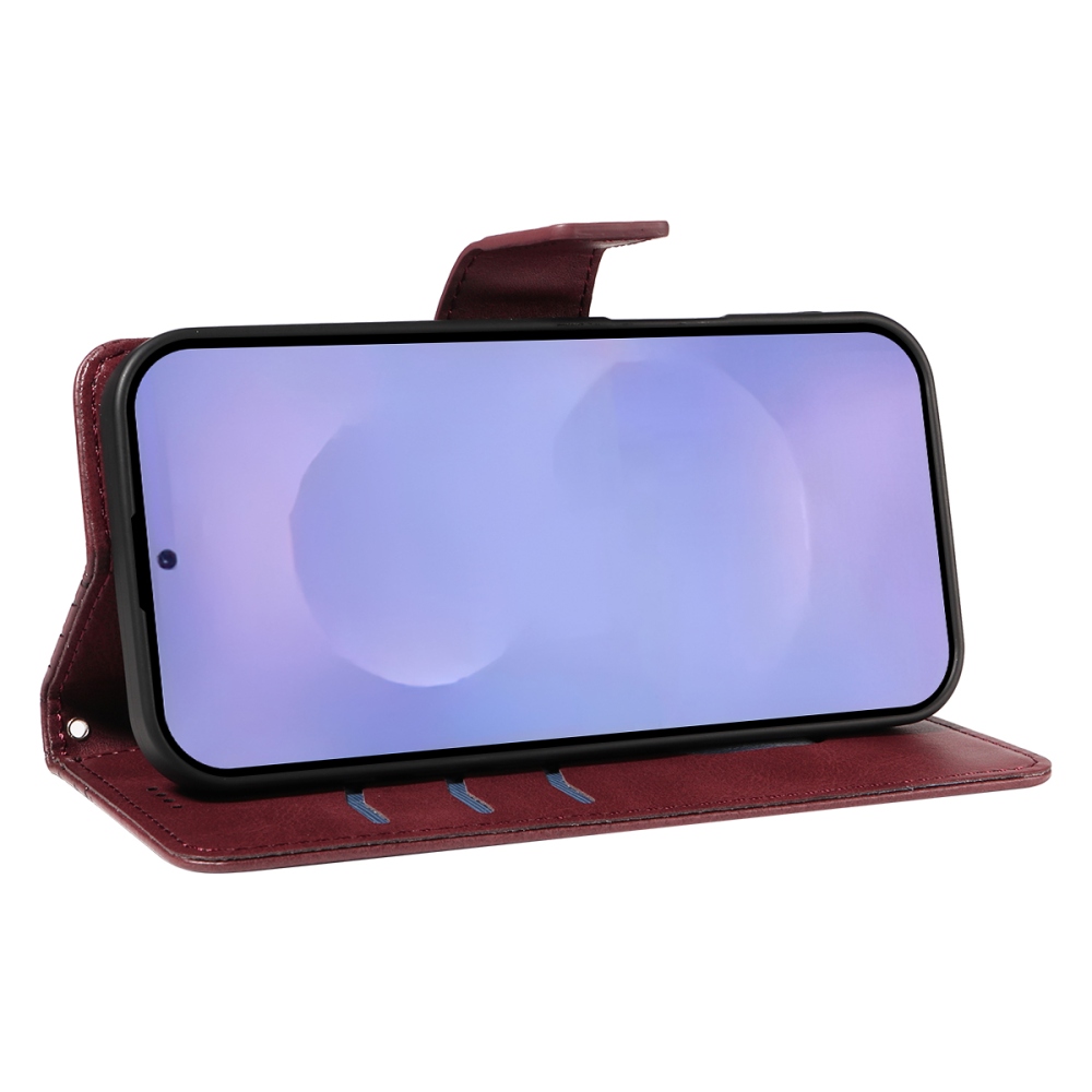 Gridy könyvtáska Samsung Galaxy S26/S26 Pro készülékhez - bordó színben