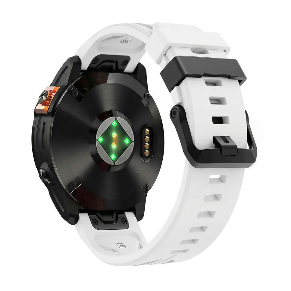 Groove szilikon karkötő, 22 mm, Garmin Fenix 8 Pro 47 mm/Fenix 8 47 mm modellekhez – fehér