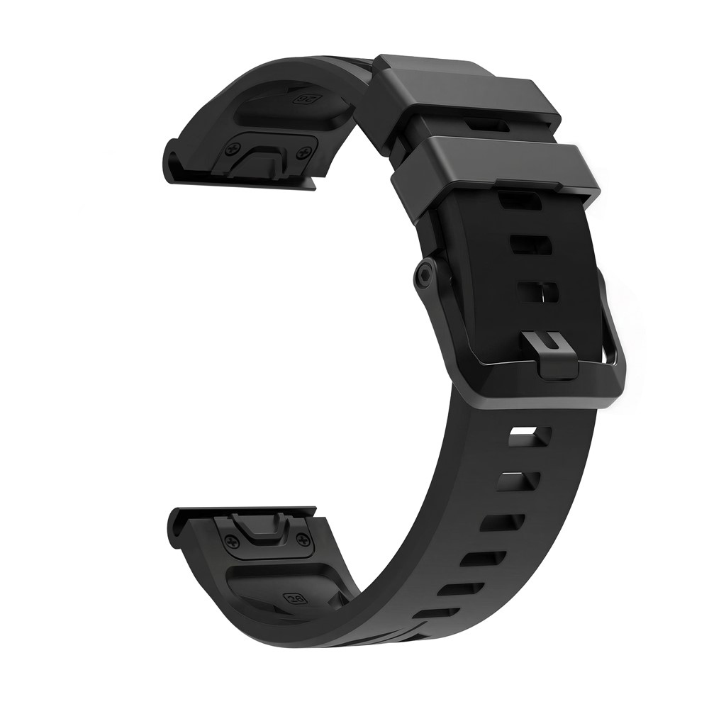 Groove szilikon szíj, 22 mm, Garmin Fenix 8 Pro 47 mm/Fenix 8 47 mm modellekhez – fekete
