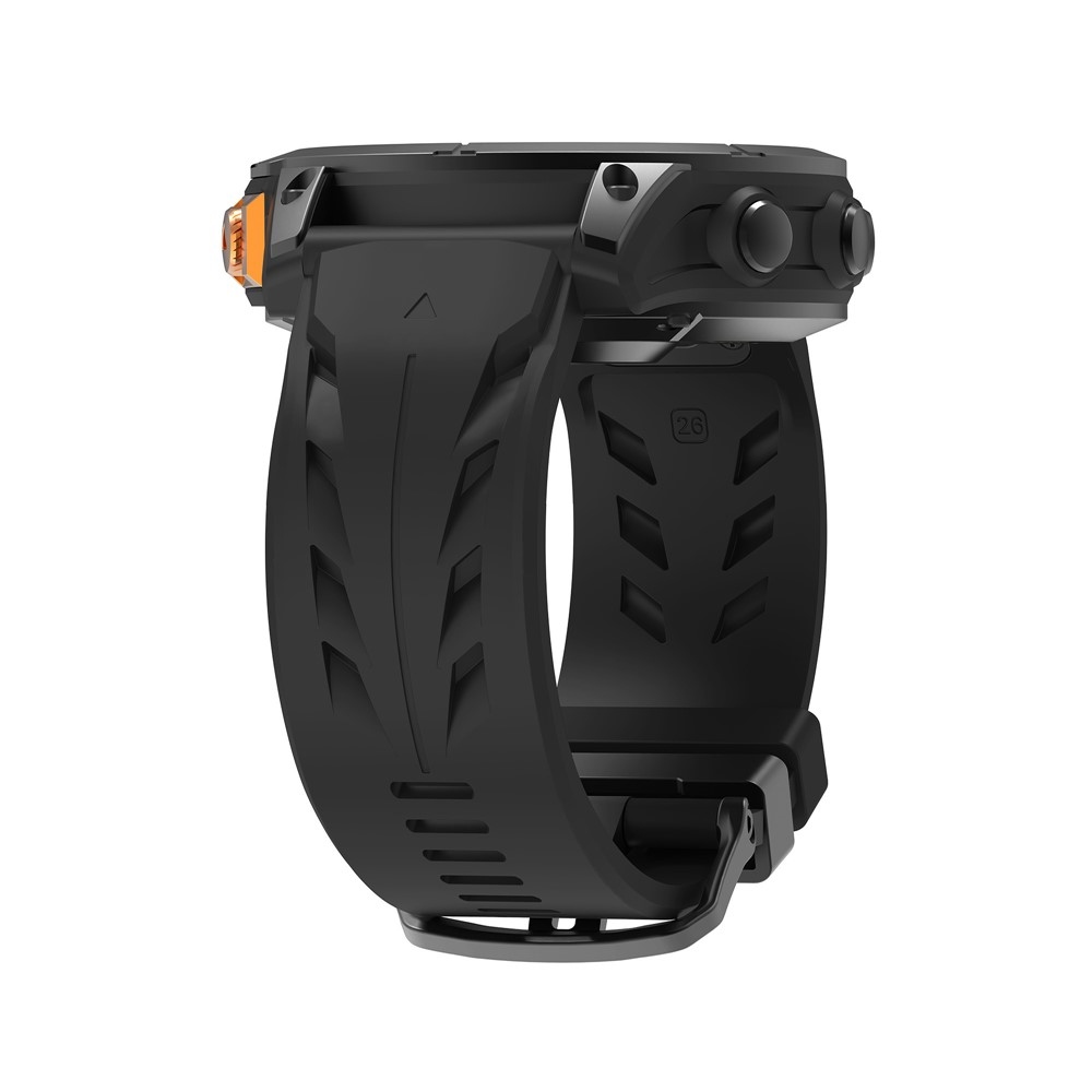 Groove szilikon szíj, 22 mm, Garmin Fenix 8 Pro 47 mm/Fenix 8 47 mm modellekhez – fekete