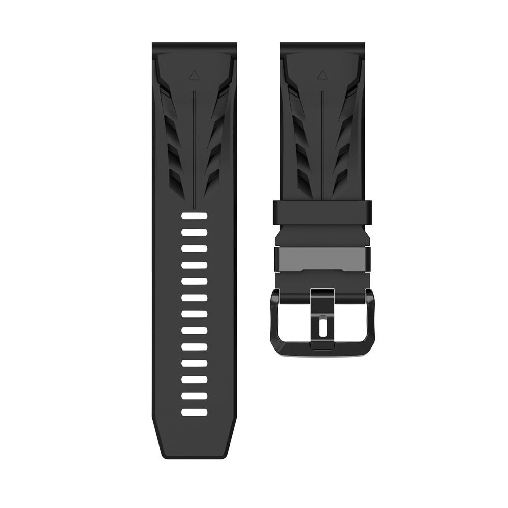 Groove szilikon szíj, 22 mm, Garmin Fenix 8 Pro 47 mm/Fenix 8 47 mm modellekhez – fekete