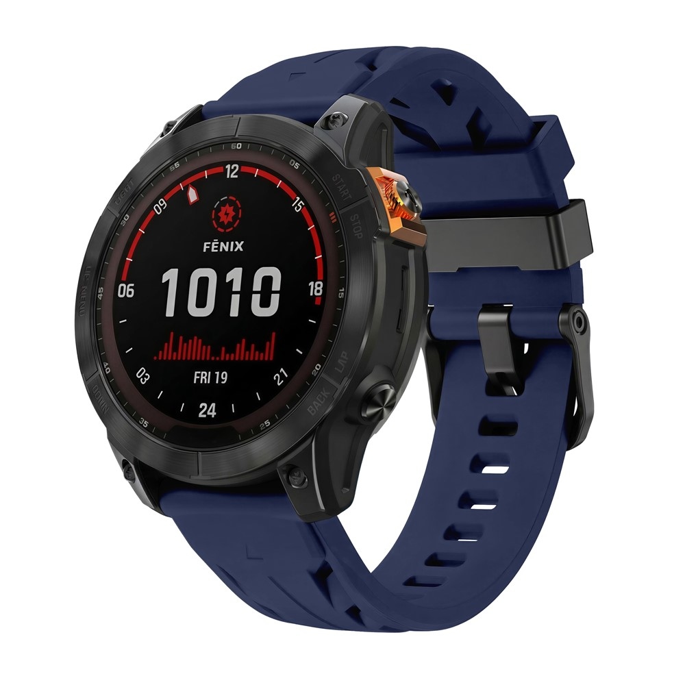 Groove szilikon karkötő, 22 mm, Garmin Fenix 8 Pro 47 mm/Fenix 8 47 mm modellekhez – kék