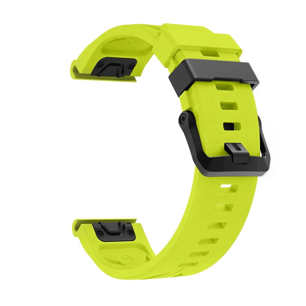 Groove szilikon karkötő, 22 mm, Garmin Fenix 8 Pro 47 mm/Fenix 8 47 mm modellekhez – sárgászöld