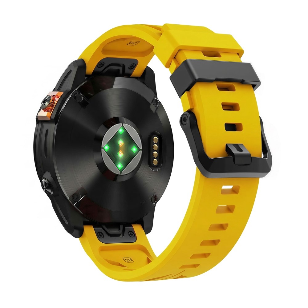 Groove szilikon szíj, 22 mm, Garmin Fenix 8 Pro 47 mm/Fenix 8 47 mm modellekhez – sárga