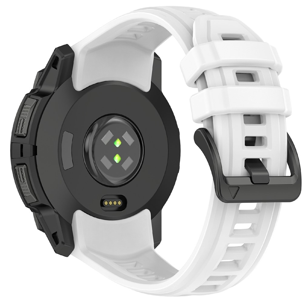 Groove szilikon karkötő a Garmin Instinct 3 45 mm/3 Solar 45 mm modellekhez – fehér